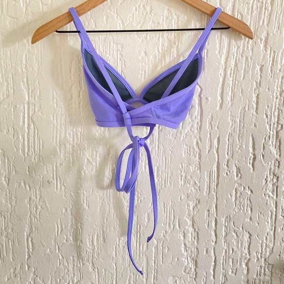Jolyn Lavender Purple Triangle Criss Cross Active Bikini Top Size Large - Picture 8 of 10